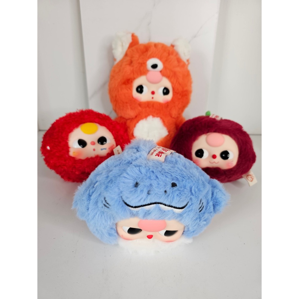 Baby Three V3 Blind Box Plush Keychain Doll Lot Fox Whale Strawberry Kawaii Toy